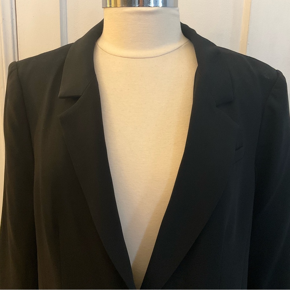 cinq a sept Khole Black Single-Button Notched Lapel Blazer 16 - Picture 4 of 8